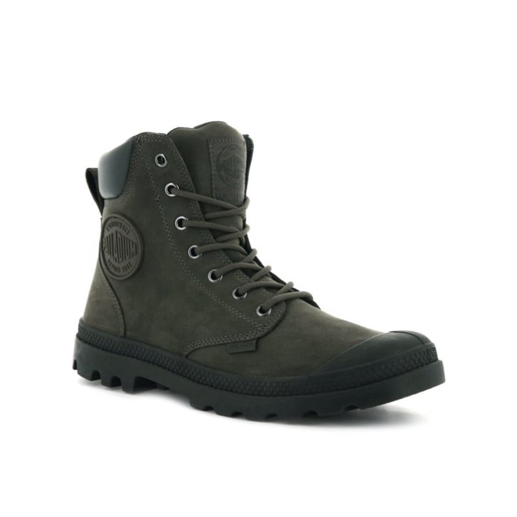 Bottes Palladium Pampa Cuff WP LUX Femme Vert Olive | FR ZYJ126H